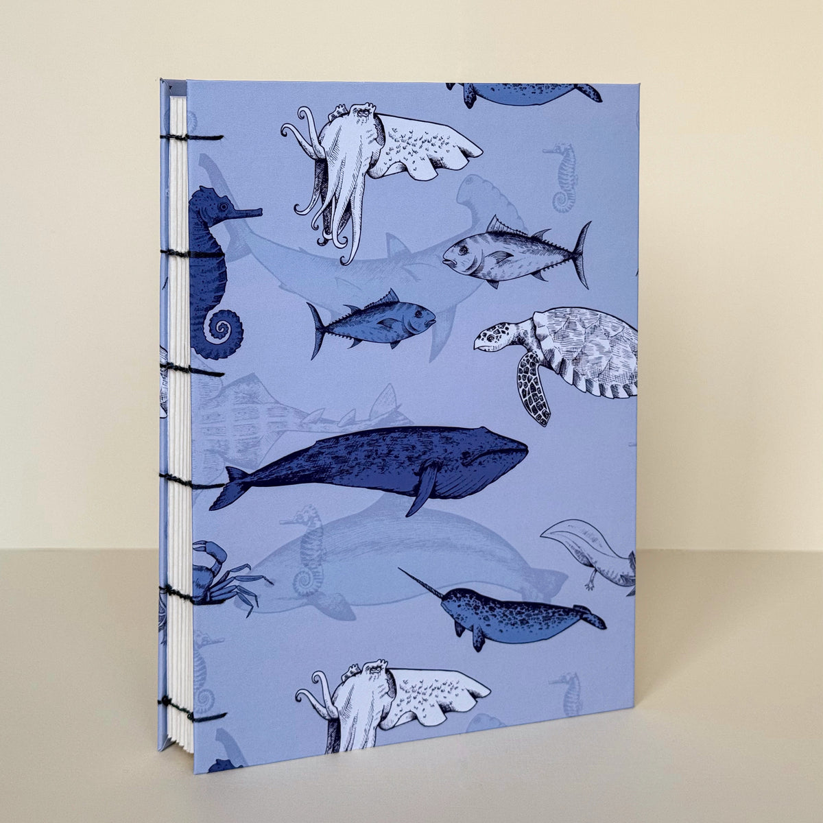 Beneath the Waves | Handmade A5 Watercolour Sketchbook