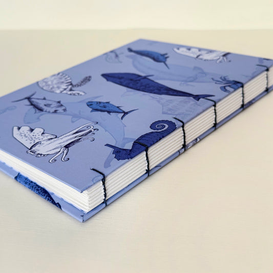Beneath the Waves | Handmade A5 Watercolour Sketchbook