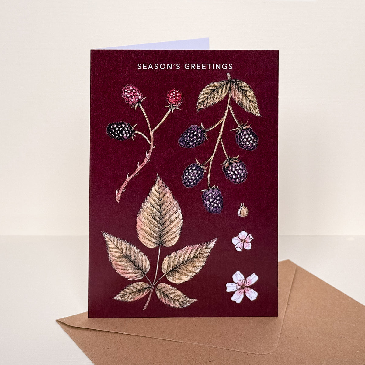 Blackberry Botanical Christmas Card