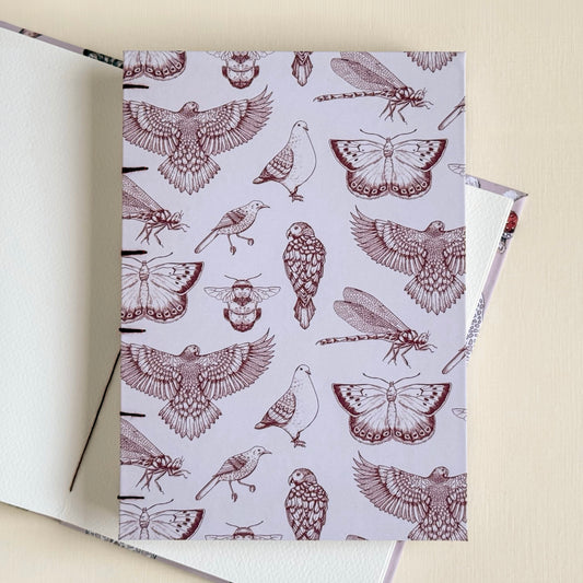 Wild Aviary | Handmade A5 Watercolour Sketchbook
