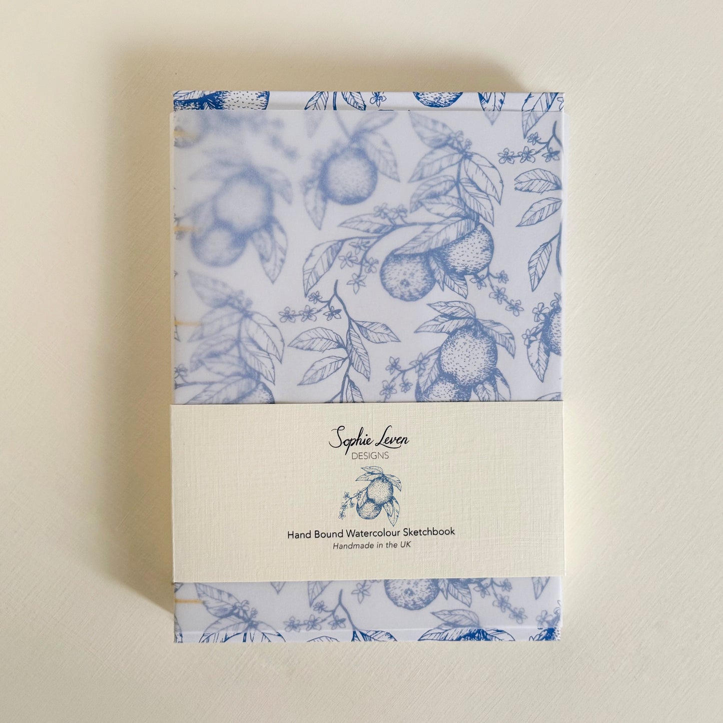 Citrus Blossom | Handmade A5 Watercolour Sketchbook