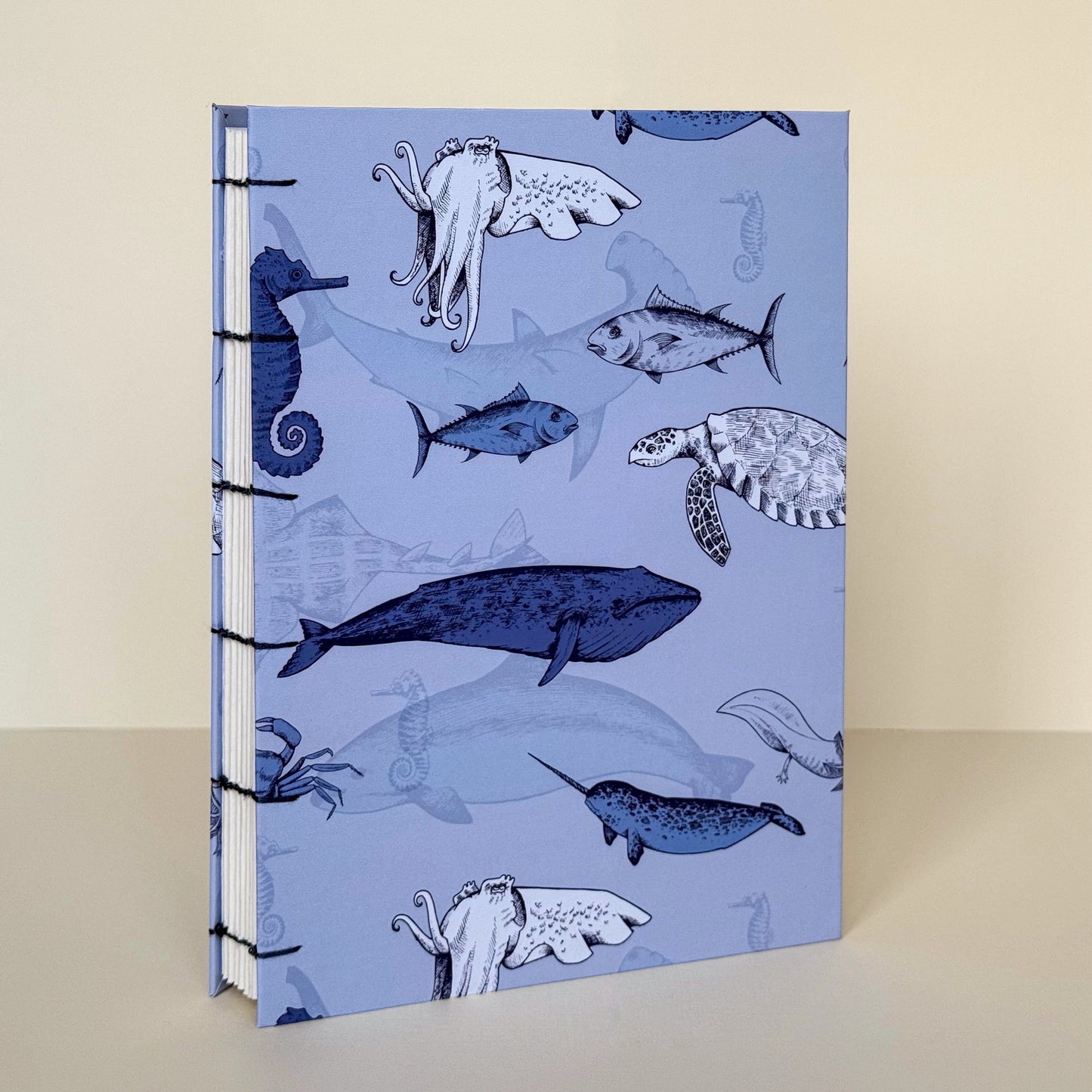 Beneath the Waves | Handmade A5 Watercolour Sketchbook