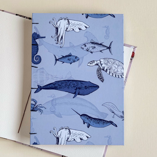 Beneath the Waves | Handmade A5 Watercolour Sketchbook