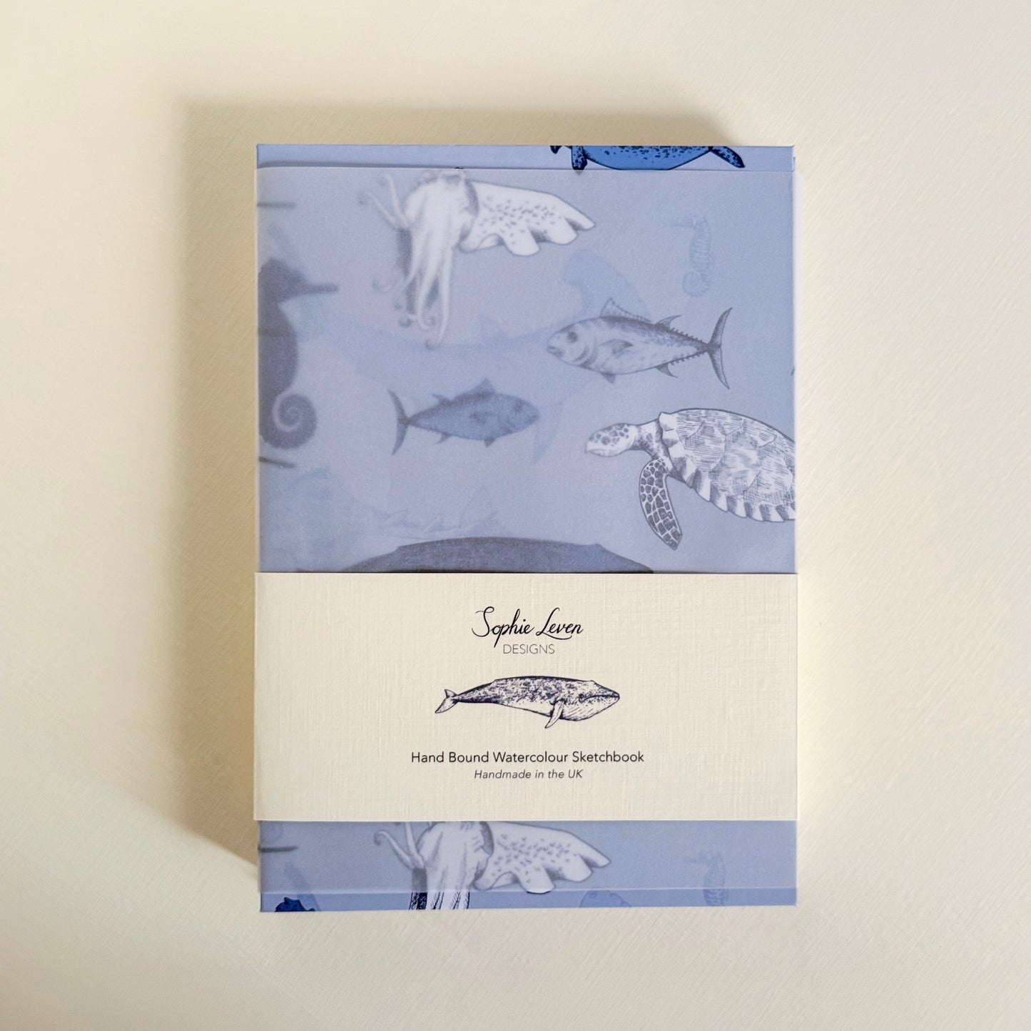 Beneath the Waves | Handmade A5 Watercolour Sketchbook
