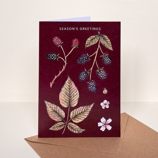 Blackberry Botanical Christmas Card