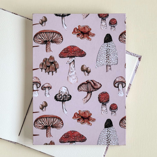 Woodland Fungi | Handmade A5 Watercolour Sketchbook