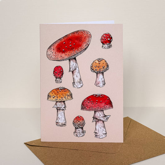 Fungi Illustrated Greetings Card