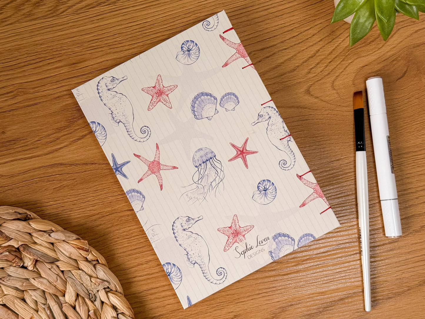 A5 Watercolour Sketchbook - Sealife Design