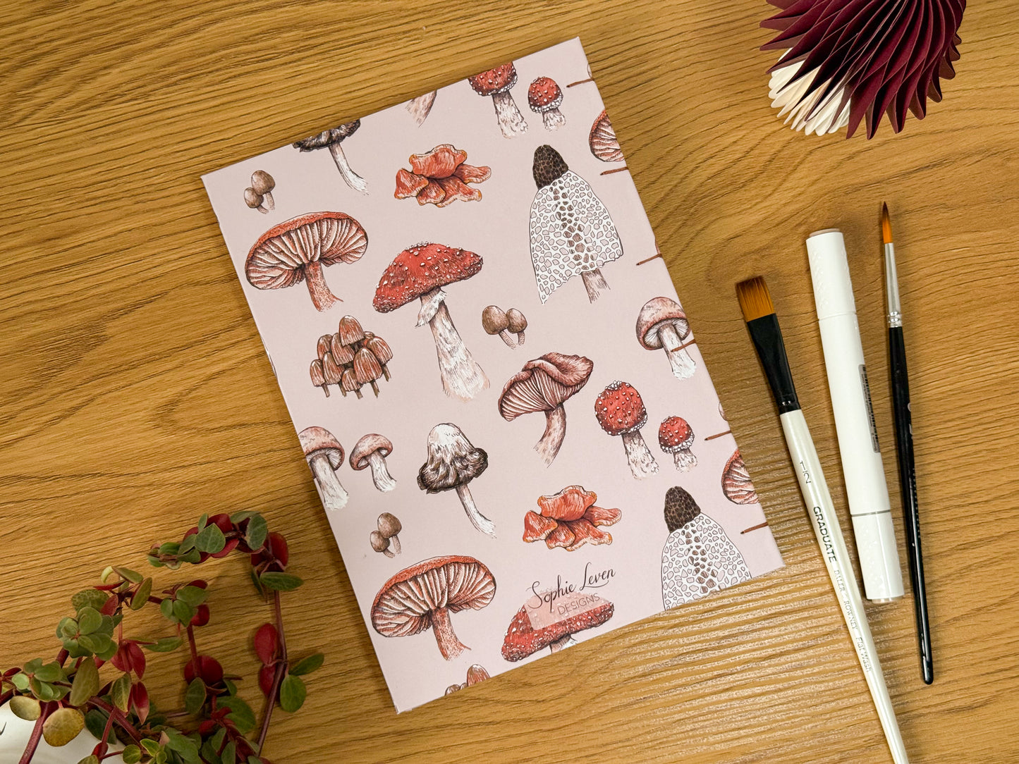 A5 Watercolour Sketchbook - Fungi Design