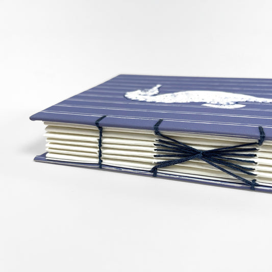 A6 Watercolour Sketchbook - Stripy Seahorse Design