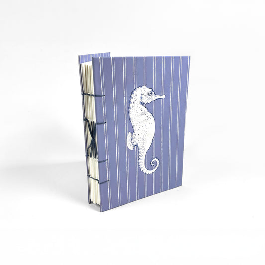 A6 Watercolour Sketchbook - Stripy Seahorse Design