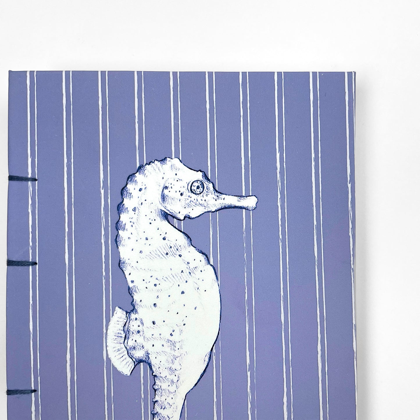 A6 Watercolour Sketchbook - Stripy Seahorse Design
